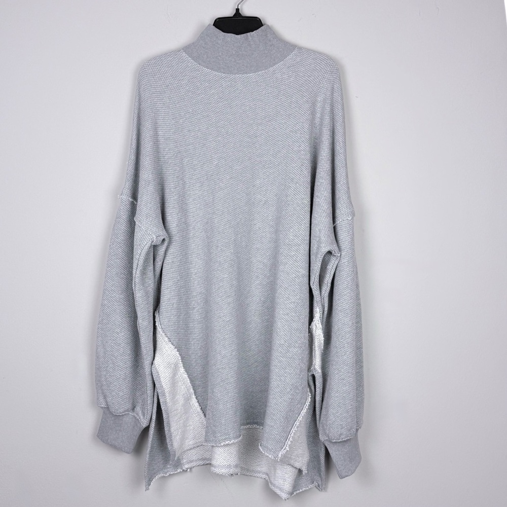 We The Free  Wonderful Pullover Sweater Slouchy Oversized Heather Gray  Large - Picture 9 of 16